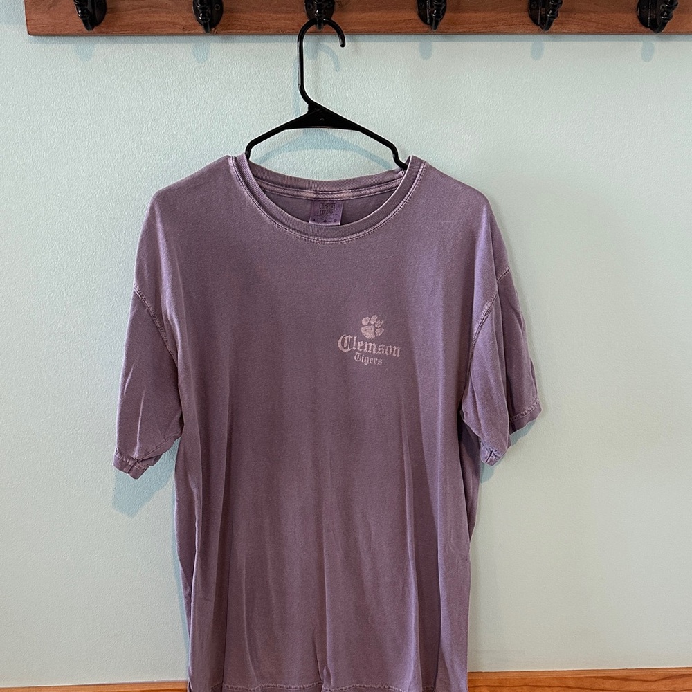 Comfort Colors Purple Clemson Short Sleeve Tee